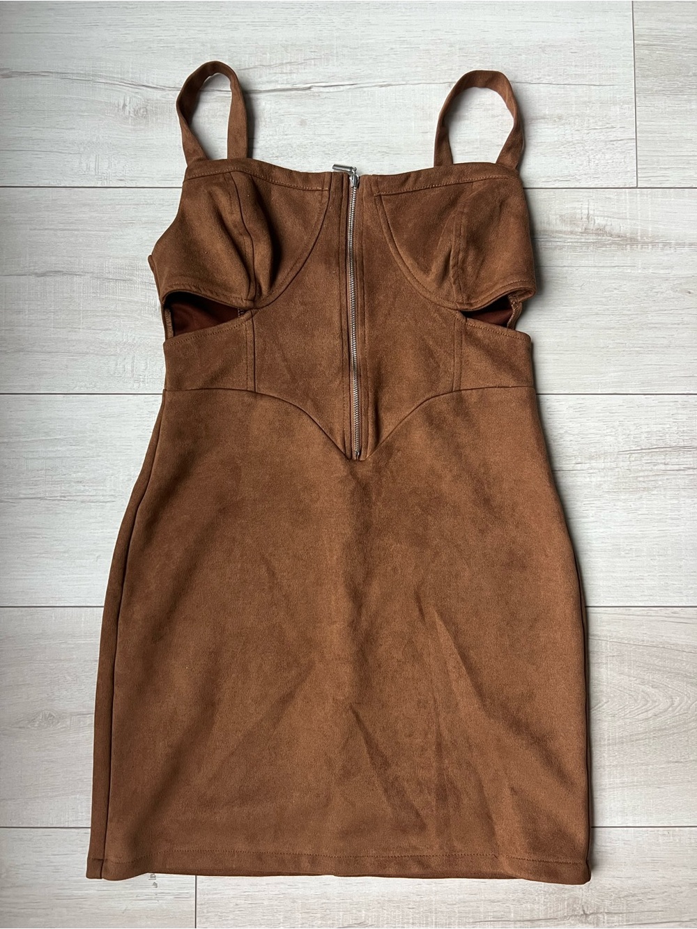 Love Tree Brown Cutout Bodycon Mini Dress